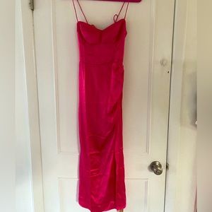 Deliciously Pure Pink Satin Dress